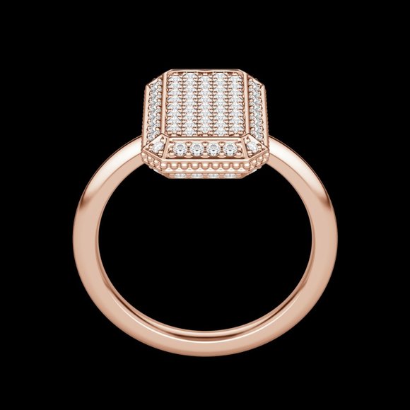 Emerald Pavé Ring - Picture 8 of 9